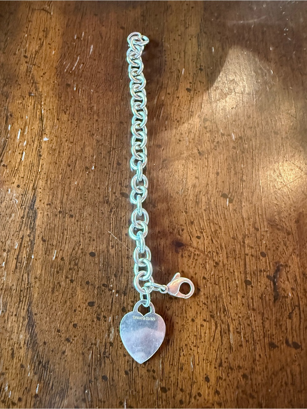 TIFFANY & CO. Sterling Silver Heart Tag Bracelet - Picture 2 of 5